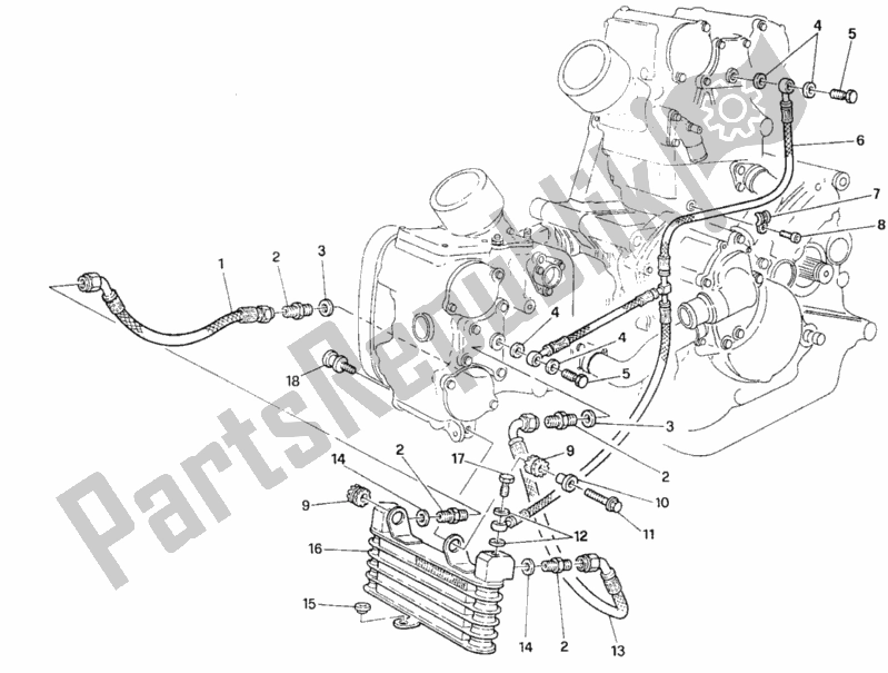 Wszystkie części do Ch? Odnica Oleju Ducati Superbike 916 SP 1994